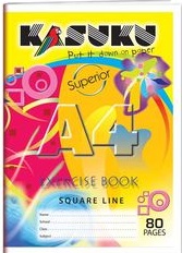 Exercise Book Kasuku A4 Squared 80 Pages