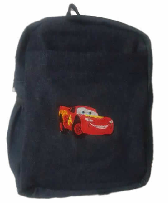 McQueen Single Pad School Bag Small Size Denim