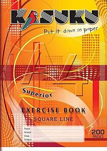 Exercise Book Kasuku A4 Squared 200 Pages