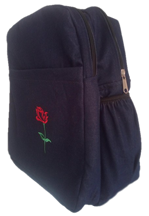 Double pad Boarding school bag with rose flower
