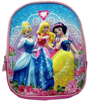 Princess 3D backpack for preschool kids.
