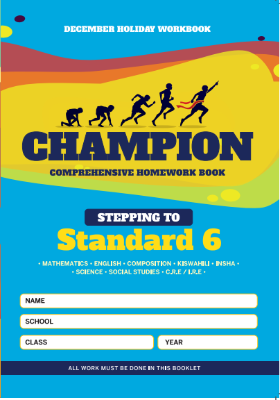 Stepping to Std 6 Champion Homework Book Std5 December