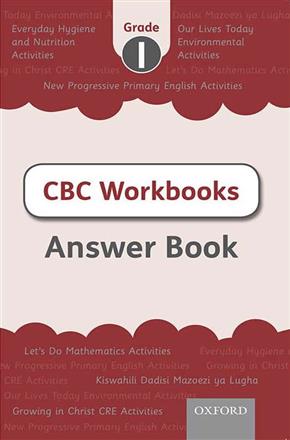 CBC WORKBOOKS ANSWER BOOK GRADE 1