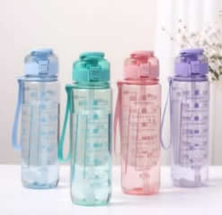 Water bottle clear plastic