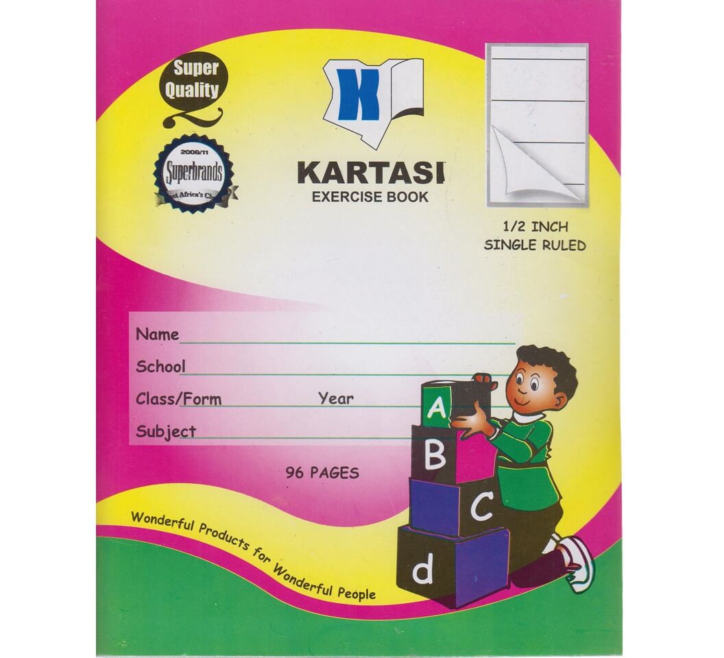 Exercise Book A5 Half Inch Single Ruled 96Pgs Kartasi