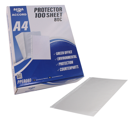 Folder Pouch A4 Protector Sheet 80c by Accord