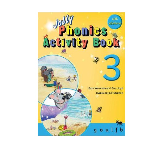 Jolly Phonics activity book 3 with stickers