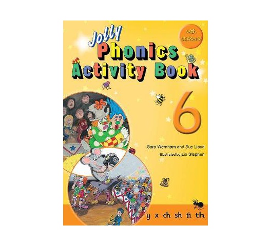 Jolly Phonics activity book 6 with stickers