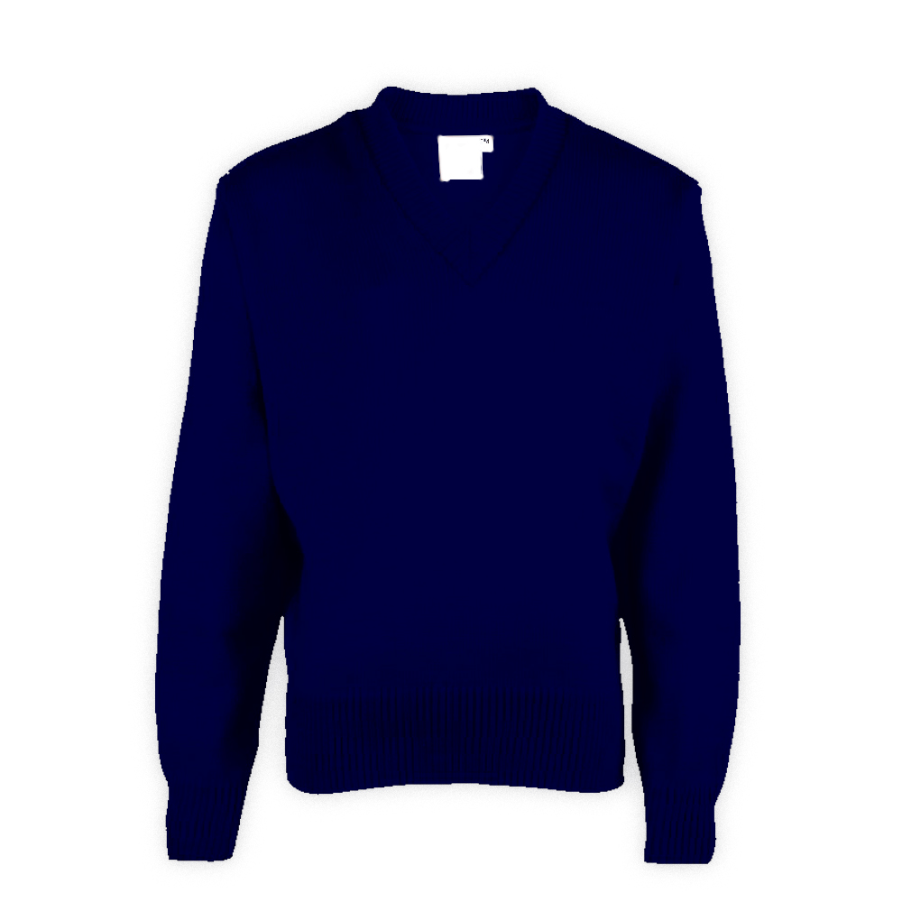 Navy Blue Plain School Sweater