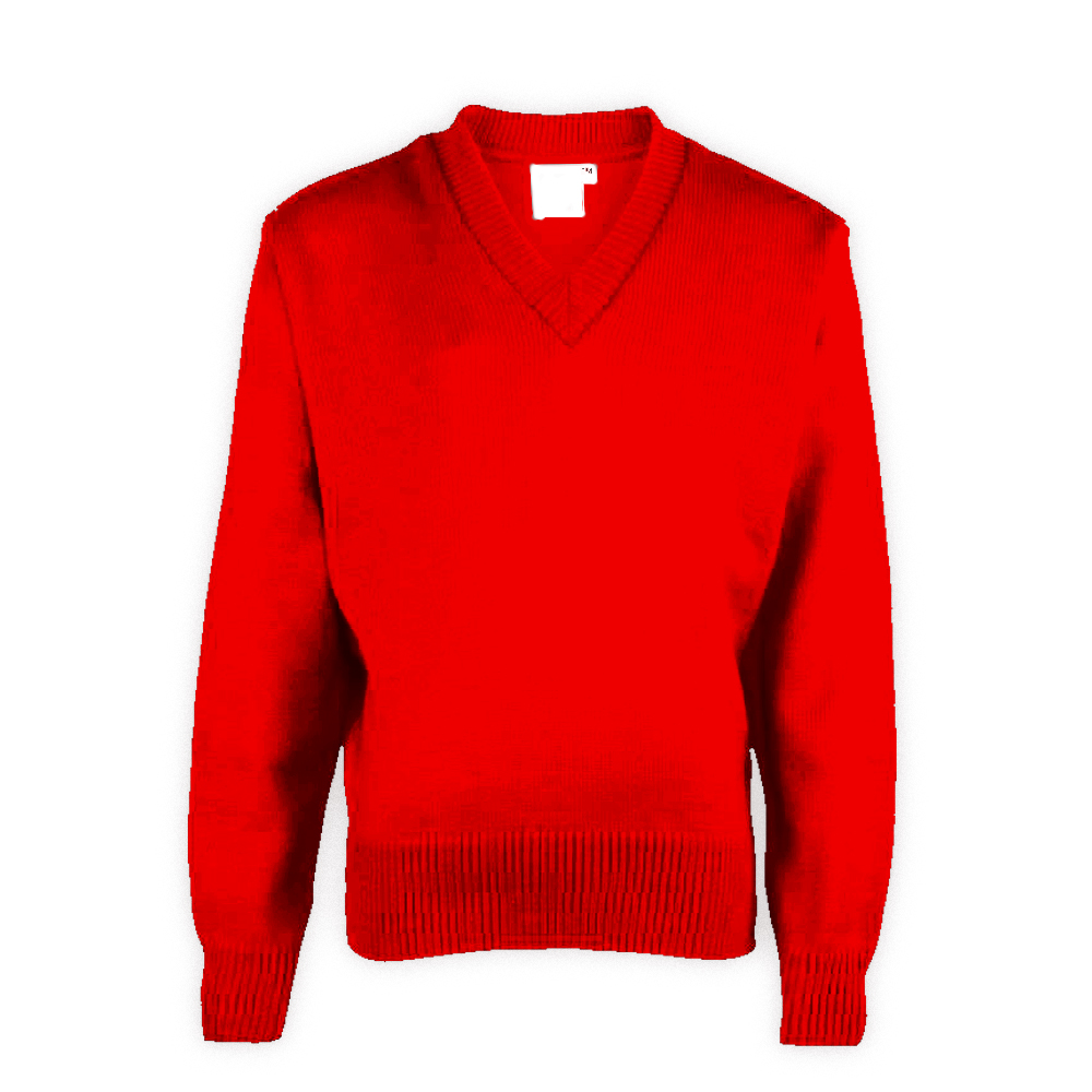 Red Plain School Sweaters