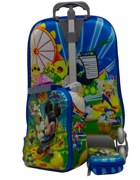 Mickey Suitcase Trolley Set 3in1