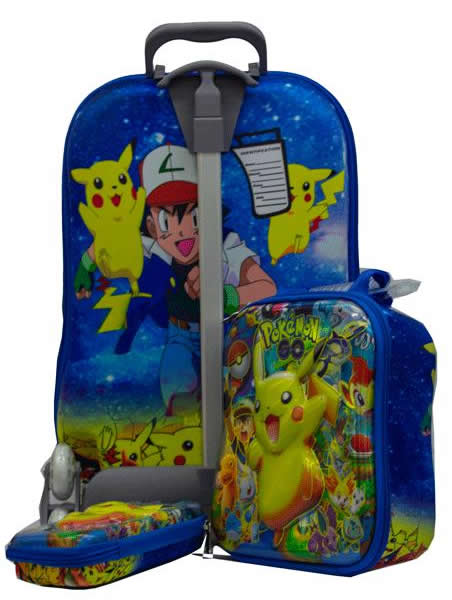 Pokemon Suitcase Trolley Set 3in1