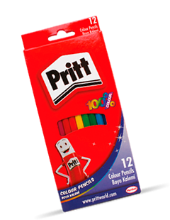 Colour pencils packet by pritt