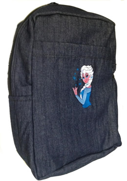 Frozen Single Pad School Bag Small Size Denim