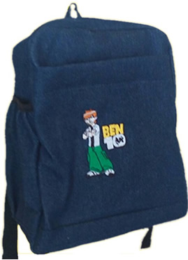 Ben10 Single Pad School Bag Small Size Denim