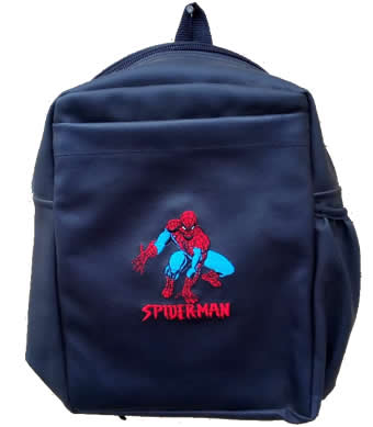 Spiderman Single Pad School Bag Small Size Black Leather