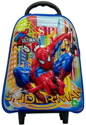 Spiderman Preschool 3D Trolley Bag