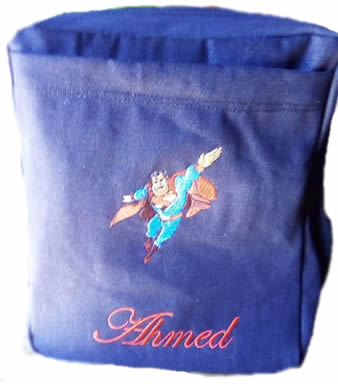Superman Denim Bag with name print