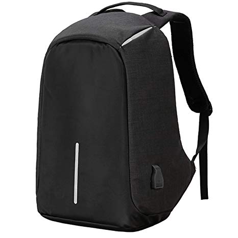 Anti theft design Backpacks Black